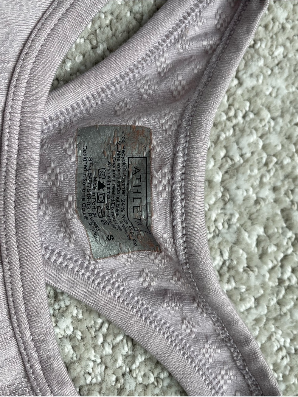 Athleta Light Lavender Ribbed Racerback Tank - Picture 2 of 3